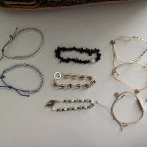Lot of Eight 8 Bracelets